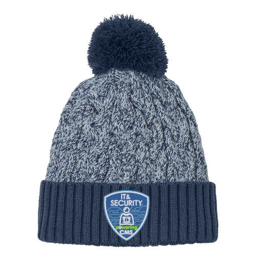 New Era® Marled Knit Pom Beanie Thumbnail