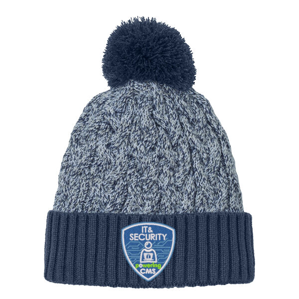 New Era® Marled Knit Pom Beanie Thumbnail